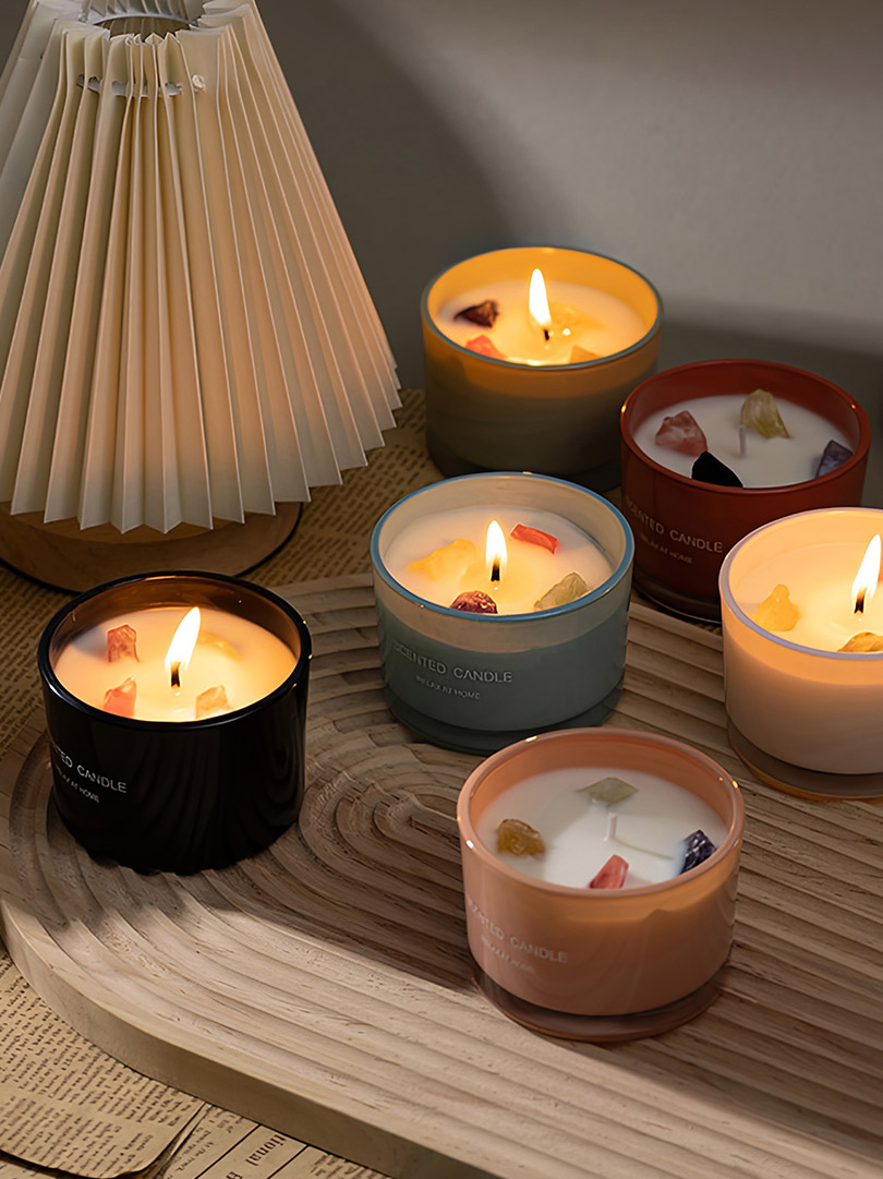 Dopaminová emocionální vonná křišťálová kamenná svíčka