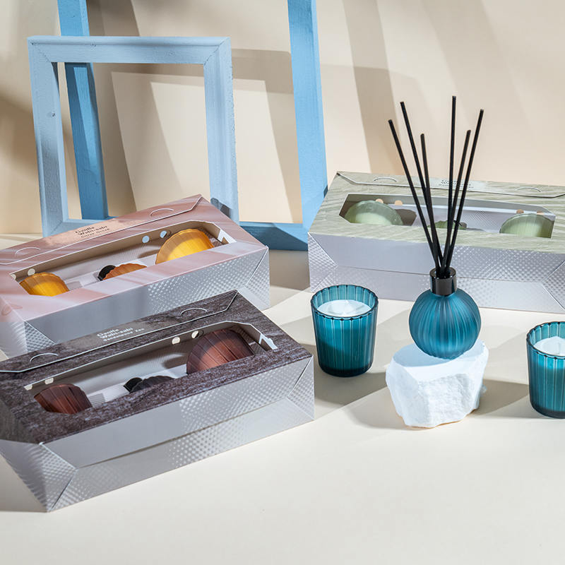 Svislé pruhované malé skleničky vonné svíčky X2 Svislý pruh malá žárovka těkavý rákosový difuzér láhev