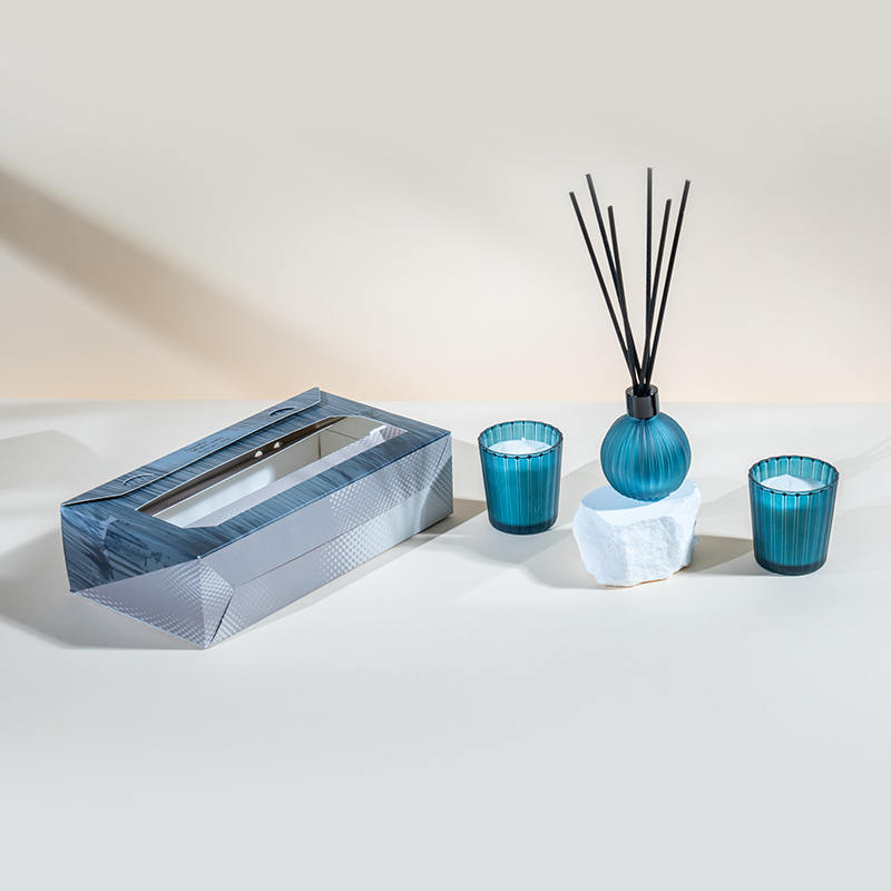 Svislé pruhované malé skleničky vonné svíčky X2 Svislý pruh malá žárovka těkavý rákosový difuzér láhev