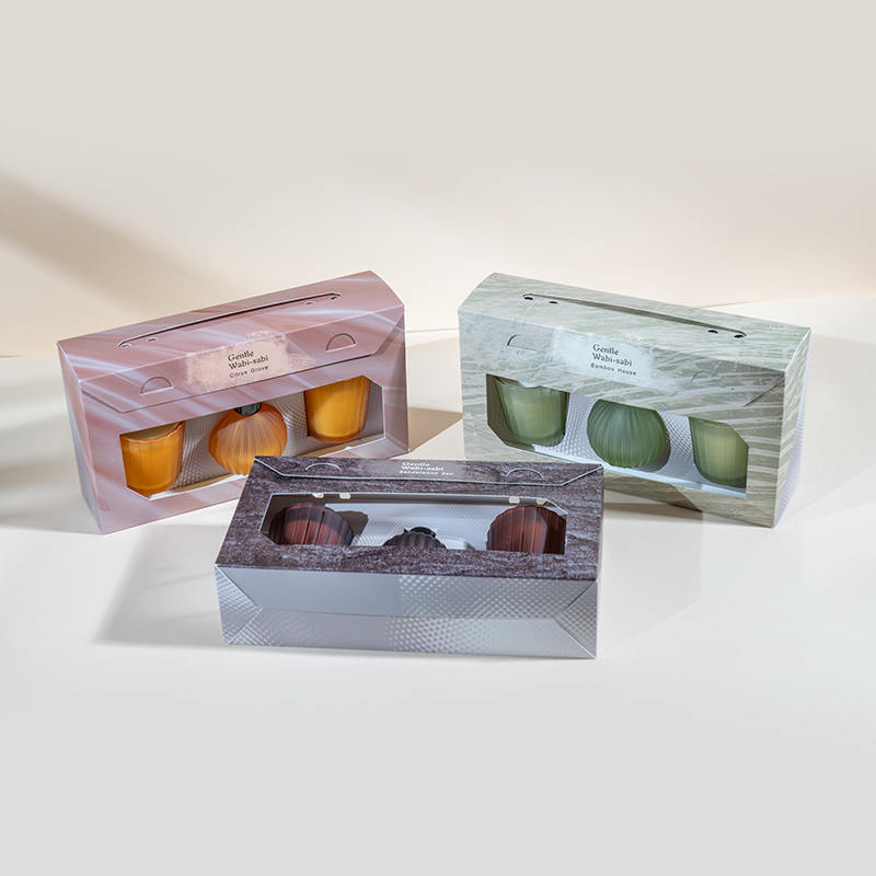 Svislé pruhované malé skleničky vonné svíčky X2 Svislý pruh malá žárovka těkavý rákosový difuzér láhev