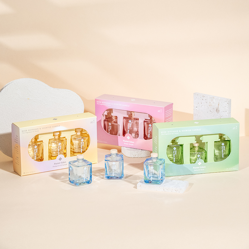 Sada 3ks čtvercového rákosového difuzéru na láhev-3ks aroma sada