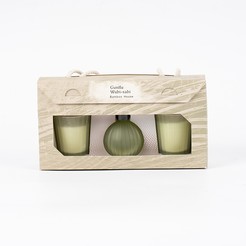 Svislé pruhované malé skleničky vonné svíčky X2 Svislý pruh malá žárovka těkavý rákosový difuzér láhev