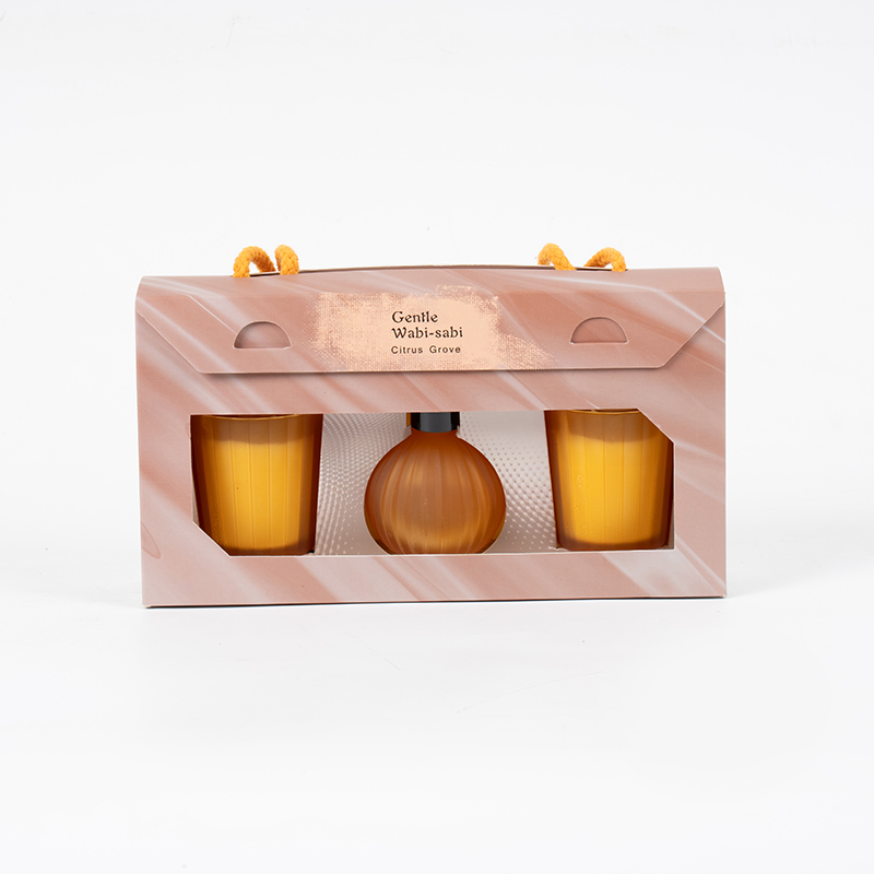 Svislé pruhované malé skleničky vonné svíčky X2 Svislý pruh malá žárovka těkavý rákosový difuzér láhev